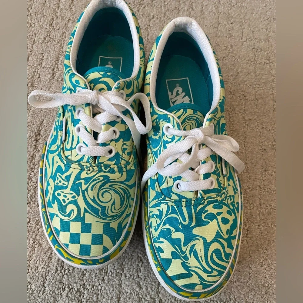 Vans Era Stacked Platform Teal Yellow Purple Low Sneakers Size 6 - Picture 7 of 12